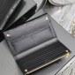 Replica Saint Laurent Uptown Envelope Croc-Embossed Wallet, Nero, Women's, Small Leather Goods Wallets