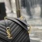 Replica Saint Laurent Classic Monogram Envelope Satchel Matelasse Chevron Leather Large Black