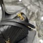 Replica Saint Laurent Classic Monogram Envelope Satchel Mixed Matelasse Leather Large Black