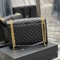 Replica Saint Laurent Classic Monogram Envelope Satchel Mixed Matelasse Leather Large Black