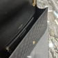 Replica Saint Laurent Classic Monogram Envelope Satchel Mixed Matelasse Leather Large Black