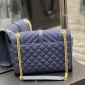 Replica SAINT LAURENT - Envelope Medium Quilted Textured-leather Shoulder Bag - Blue - One size - Net a Porter