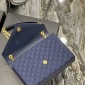 Replica SAINT LAURENT - Envelope Medium Quilted Textured-leather Shoulder Bag - Blue - One size - Net a Porter