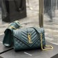 Replica Envelope leather crossbody bag Saint Laurent Green in Leather - 19701465