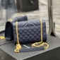 Replica SAINT LAURENT - Envelope Medium Quilted Textured-leather Shoulder Bag - Blue - One size - Net a Porter