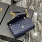 Replica SAINT LAURENT - Envelope Medium Quilted Textured-leather Shoulder Bag - Blue - One size - Net a Porter