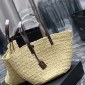 Replica Banana Republic XL 22inWx18inH 100% Straw Tote With Brown Leather Handles EUC