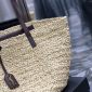 Replica Banana Republic XL 22inWx18inH 100% Straw Tote With Brown Leather Handles EUC