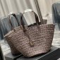 Replica NWT LIz Claiborne Large Dark Brown Straw Shoulder Tote Handbag