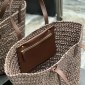 Replica NWT LIz Claiborne Large Dark Brown Straw Shoulder Tote Handbag