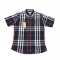 Replica Burberry Cotton Poplin Check Short-Sleeved Shirt