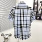 Replica short-sleeve check silk shirt