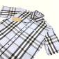 Replica short-sleeve check silk shirt