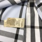 Replica short-sleeve check silk shirt