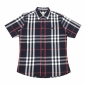 Replica Short-sleeve Check Cotton Poplin Shirt