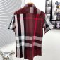 Replica Burberry X Gosha Rubchinskiy Navy Cotton Check Logo Boxy Shirt