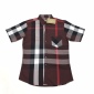 Replica Burberry X Gosha Rubchinskiy Navy Cotton Check Logo Boxy Shirt