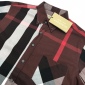 Replica Burberry X Gosha Rubchinskiy Navy Cotton Check Logo Boxy Shirt