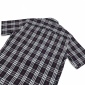 Replica Burberry X Gosha Rubchinskiy Navy Cotton Check Logo Boxy Shirt