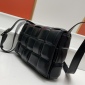 Replica Bottega Veneta Cassette Crossbody Bag Padded Maxi Intrecciato Leather Black 1466661