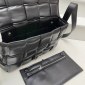 Replica Bottega Veneta Cassette Crossbody Bag Padded Maxi Intrecciato Leather Black 1466661