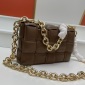 Replica Woven Faux Leather Chain Strap Bag