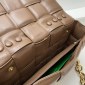 Replica Woven Faux Leather Chain Strap Bag