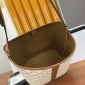 Replica Small Bucket in Triomphe Canvas and calfskin - Tan | CELINE