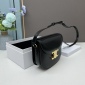 Replica Teen Chain Besace Triomphe in shiny calfskin - Black | CELINE