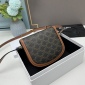 Replica CELINE Triomphe Canvas 2023 SS Monogram Casual Style Calfskin Canvas Lambskin Elegant Style (110962BZ4.04LU)