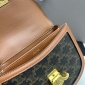 Replica CELINE Triomphe Canvas 2023 SS Monogram Casual Style Calfskin Canvas Lambskin Elegant Style (110962BZ4.04LU)