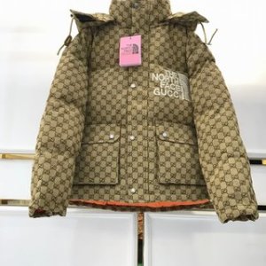 Gucci & The North Face Down Jacket in Brown