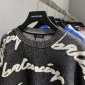 Replica Balenciaga Sweatshirt Allover Logo in Black