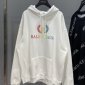 Replica Balenciaga Hoodie Logo Medium Fit in White