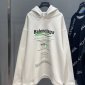 Replica Balenciaga Hoodie Logo Medium Fit in White