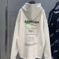 Replica Balenciaga Hoodie Logo Medium Fit in White