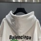 Replica Balenciaga Hoodie Logo Medium Fit in White