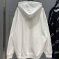 Replica Balenciaga Hoodie Logo Medium Fit in White