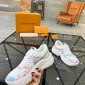 Replica Louis Vuitton White Monogram Leather Beverly Hills Sneakers