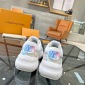 Replica Louis Vuitton White Monogram Leather Beverly Hills Sneakers