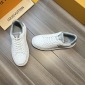 Replica Louis Vuitton White Monogram Leather Beverly Hills Sneakers