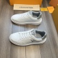 Replica Louis Vuitton White Monogram Leather Beverly Hills Sneakers