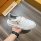 Replica Louis Vuitton White Monogram Leather Beverly Hills Sneakers