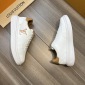 Replica Louis Vuitton White Monogram Leather Beverly Hills Sneakers