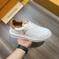 Replica Louis Vuitton White Monogram Leather Beverly Hills Sneakers