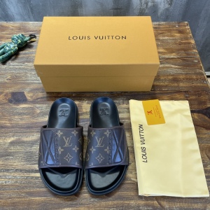 Sunbath leather mules Louis Vuitton Brown 