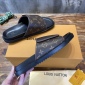 Replica Sunbath leather mules Louis Vuitton Brown