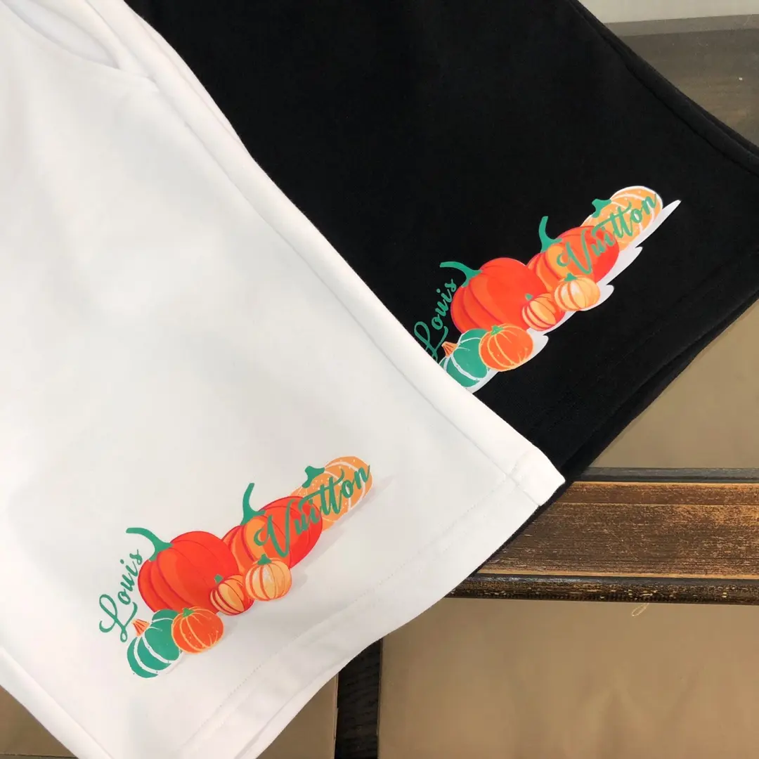 Louis Vuitton Summer Casual Shorts White Print - Image 3