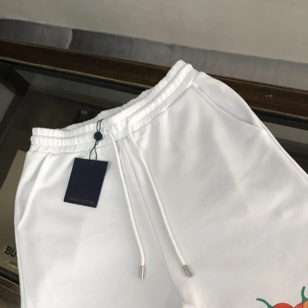 Louis Vuitton Summer Casual Shorts White Print - Image 4