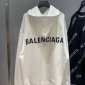 Replica Balenciaga Hoodie Logo Medium Fit in White